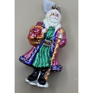 Christopher Radko Ornament‎ 'Krakow Santa' Hand Blown Glass